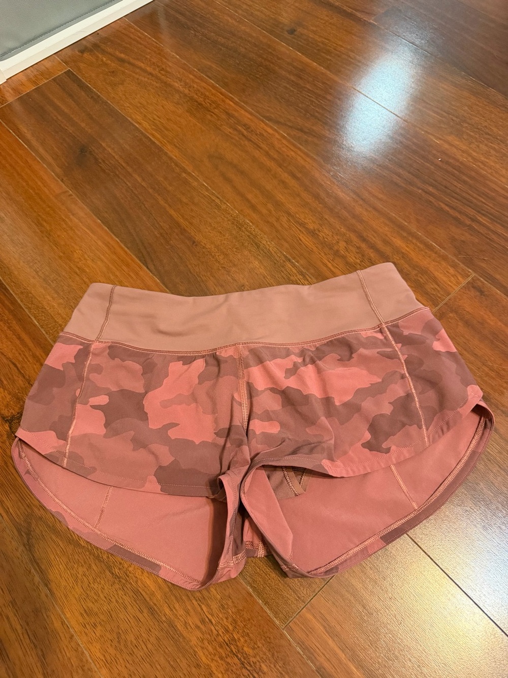 lululemon athletica Rose Pink Camo Athletic Shorts